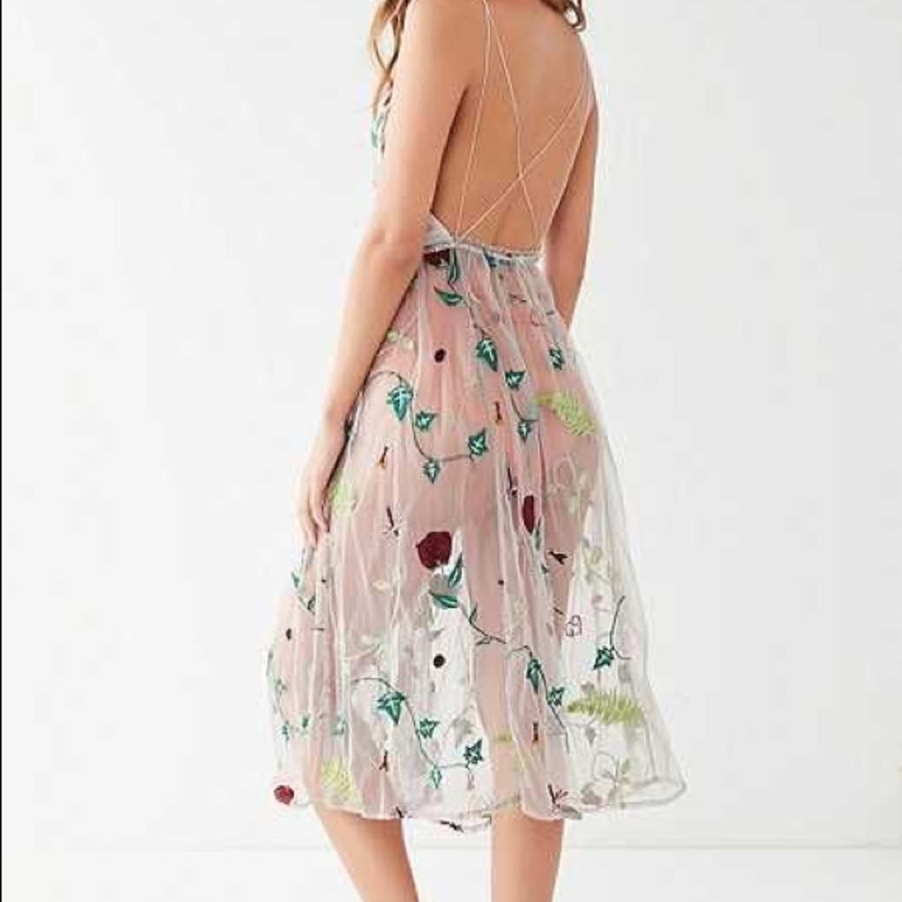 NWT UO Out From Under Beaded Garden Slip Dress M